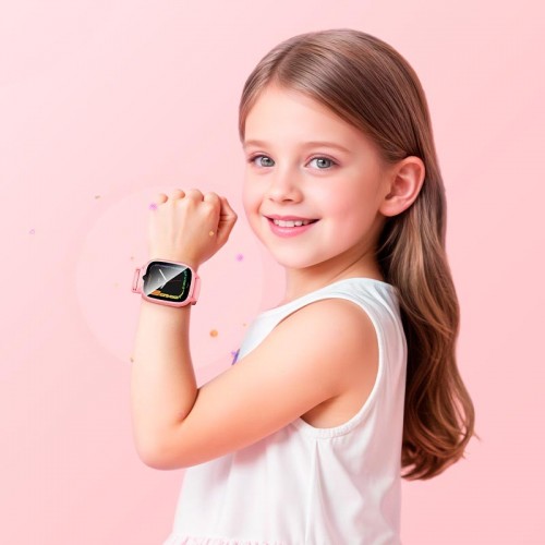 Дитячий смарт-годинник HOCO 4G children phone watch Y106 ipx7 |1.83" LCD, 4G Call, WiFi positionning| pink