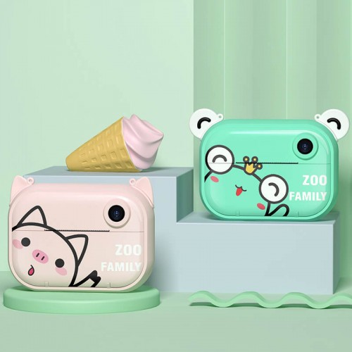 Дитяча фото-Відео камера з моментальною печаткою Zoo WiFi (ZY-C3 Pro) green