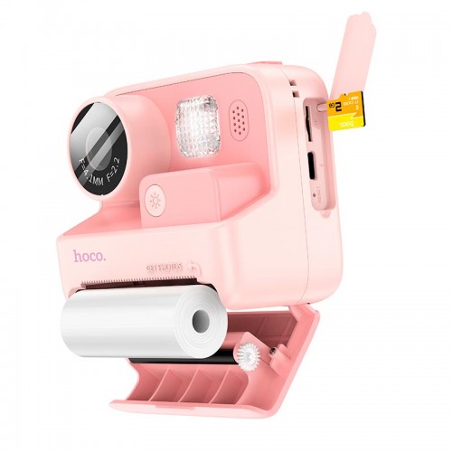 Дитяча Цифрова фото-Відео камера HOCO Dual lens children printing camera DV200 |2" ips screen| pink