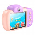 Дитяча Цифрова фото-Відео камера HOCO Dual lens children camera DV201 |2.4" ips screen, 1080p video| pink