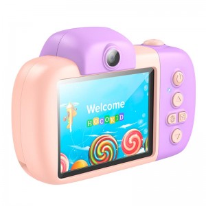 Дитяча Цифрова фото-Відео камера HOCO Dual lens children camera DV201 |2.4" ips screen, 1080p video| pink