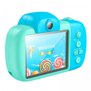 Дитяча Цифрова фото-Відео камера HOCO Dual lens children camera DV201 |2.4" ips screen, 1080p video| blue