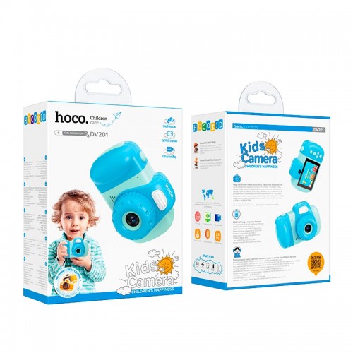 Дитяча Цифрова фото-Відео камера HOCO Dual lens children camera DV201 |2.4" ips screen, 1080p video| blue