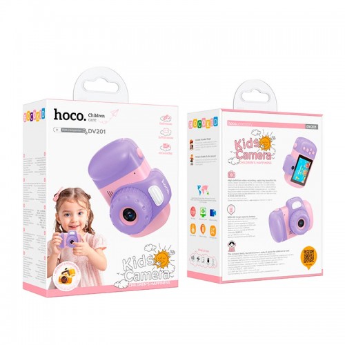 Дитяча Цифрова фото-Відео камера HOCO Dual lens children camera DV201 |2.4" ips screen, 1080p video| blue