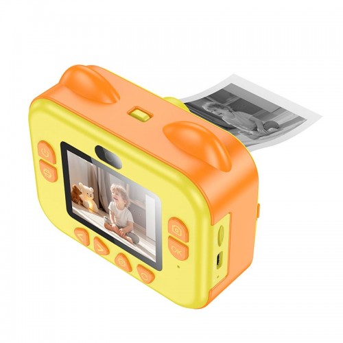 Дитяча Цифрова фото-Відео камера HOCO Dual-camera children printing camera DV204 |2.4" HD screen| pink