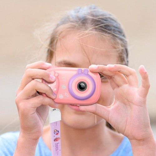 Дитяча Цифрова фото-Відео камера HOCO Dual-camera children camera DV205 |2.0" HD screen| blue