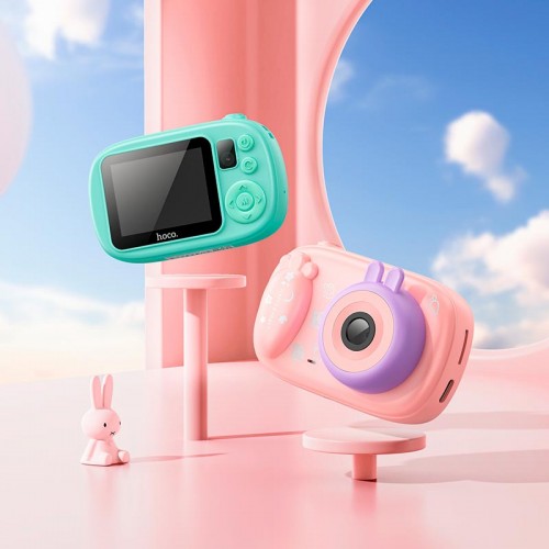Дитяча Цифрова фото-Відео камера HOCO Dual-camera children camera DV205 |2.0" HD screen| blue