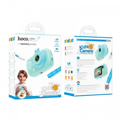 Дитяча Цифрова фото-Відео камера HOCO Dual-camera children camera DV205 |2.0" HD screen| pink