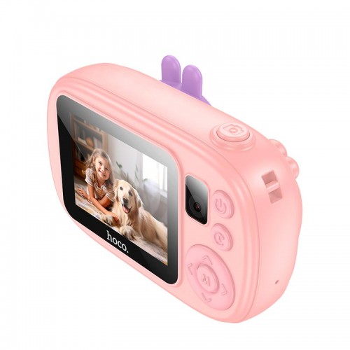 Дитяча Цифрова фото-Відео камера HOCO Dual-camera children camera DV205 |2.0" HD screen| pink