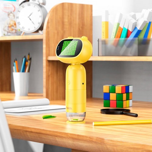 Дитячий мікроскоп HOCO Children microscope DV206 |1080p/1MP, x500| yellow