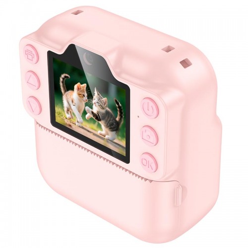 Дитяча цифрова фото-відео камера HOCO Dual camera children printing camera DV211 |2.0 ips screen, 1080p video| pink