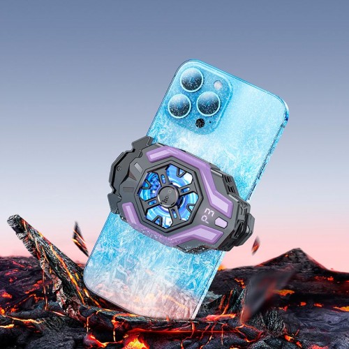 Куллер для телефону HOCO Ambitious cooling mobile phone fan GM26 |4.5-7"| black-purple