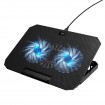 Підставка для ноутбука Hoco GA4 12-17" 2 кулера USB 7 рівнів нахилу LED підсвітка black