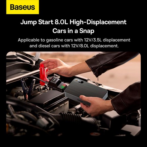 Пусковий пристрій (бустер) для авто Baseus Super Energy Pro Black+ Car Jump Starter 1600A black