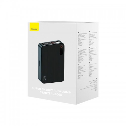 Пусковий пристрій (бустер) для авто Baseus Super Energy Pro Black+ Car Jump Starter 1600A black