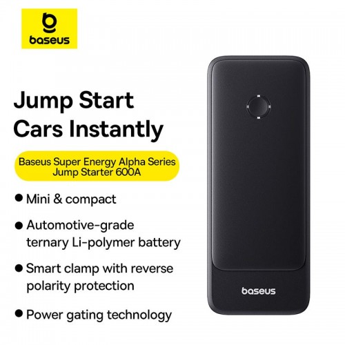 Пусковий пристрій (бустер) для авто Baseus Super Energy Alpha Series Jump Starter 600A black