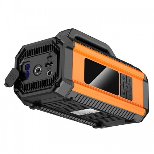 Бустер-насос для авто Hoco Intelligent air pump with emergency start-up power bank QS4 10000mAh |360A/800A, 1.8-3.8 bar| black