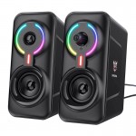 Акустика для ПК ONIKUMA RGB Backlight L6 |5Wx2, BT, USB, 3.5mm| black