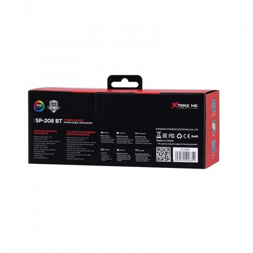 Акустика XTRIKE ME SP-208BT Wireless Speaker |BT5.0, 5Wx2 USB/AUX/TF/FM/TWS, 3-4h|