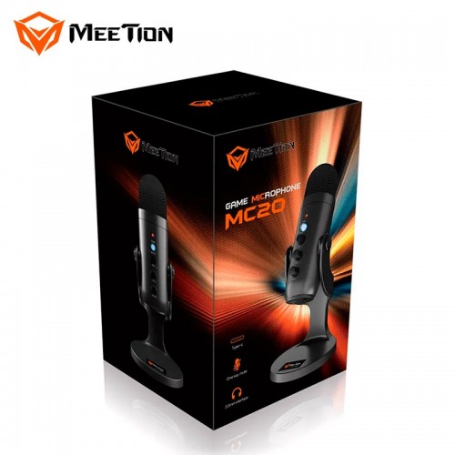 Ігровий мікрофон MeeTion MT-MC20 |Type-C, AUX| black