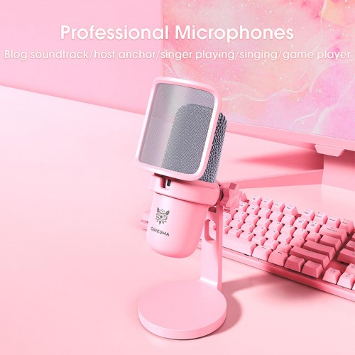 Мікрофон Onikuma USB Gaming Microphone M630 |USB, PC/PS5/Mac| pink
