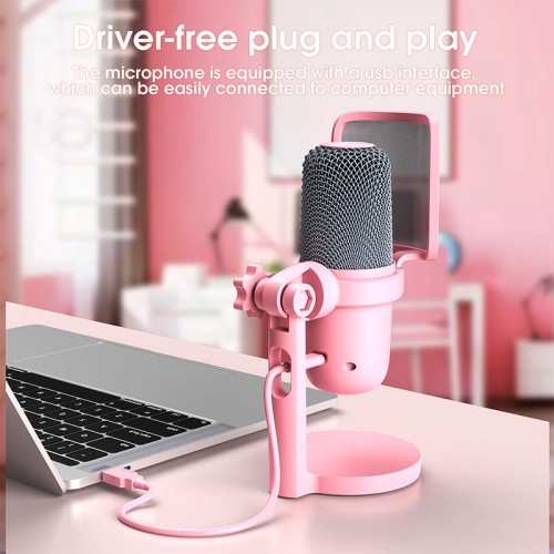 Мікрофон Onikuma USB Gaming Microphone M630 |USB, PC/PS5/Mac| pink