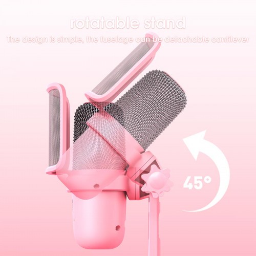 Мікрофон Onikuma USB Gaming Microphone M630 |USB, PC/PS5/Mac| pink