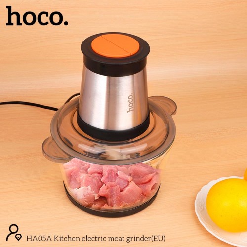 Електричний подрібнювач HOCO Kitchen electric meat grinder HA05A |2L| silver