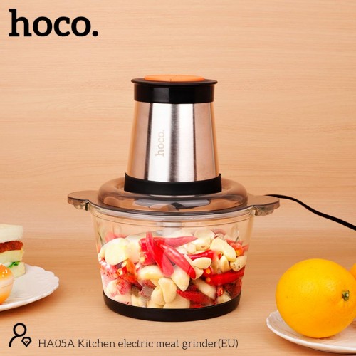 Електричний подрібнювач HOCO Kitchen electric meat grinder HA05A |2L| silver