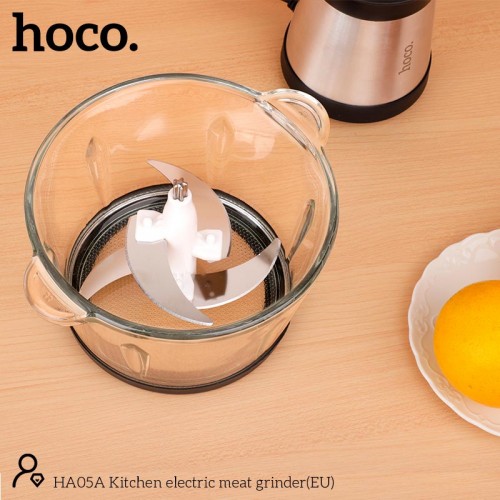 Електричний подрібнювач HOCO Kitchen electric meat grinder HA05A |2L| silver