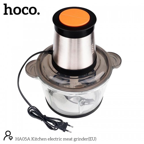 Електричний подрібнювач HOCO Kitchen electric meat grinder HA05A |2L| silver