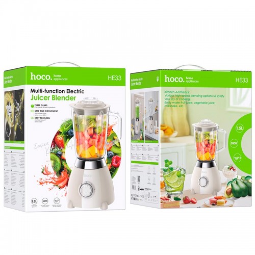 Блендер Hoco electric retro juicer blender HE33 |500W, 1.5L| Milky white