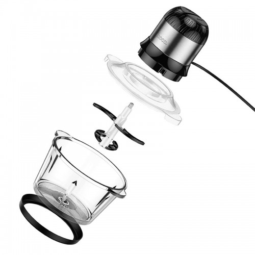 Електричний подрібнювач м'яса HOCO glass meat grinder HE34|300W, 1.8L| black