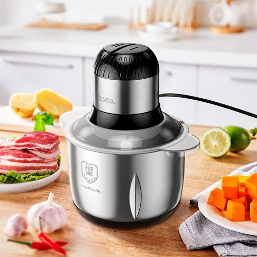 Електричний подрібнювач м'яса HOCO stainless steel meat grinder HE35|400W, 3L| grey