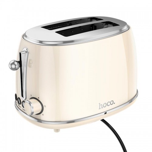 Тостер Hoco Retro toaster HE50 |850W, 38mm slot| Milky white