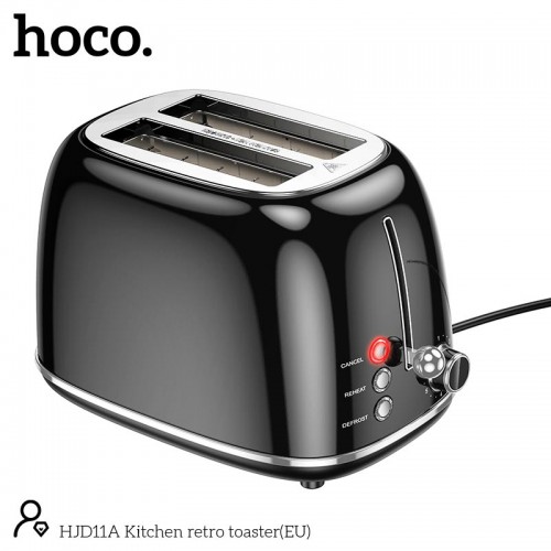 Тостер Hoco Kitchen retro toaster HJD11A |850W, 38mm slot, 6 levels| black