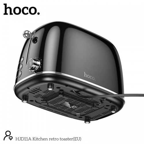 Тостер Hoco Kitchen retro toaster HJD11A |850W, 38mm slot, 6 levels| black
