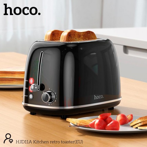 Тостер Hoco Kitchen retro toaster HJD11A |850W, 38mm slot, 6 levels| black