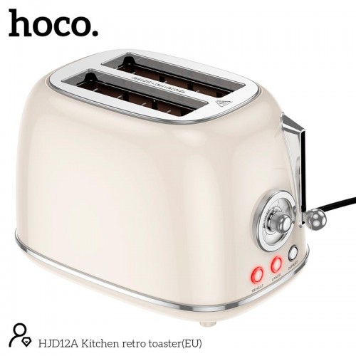 Тостер Hoco Kitchen retro toaster HJD12A |850W, 38mm slot, 6 levels| Milky white