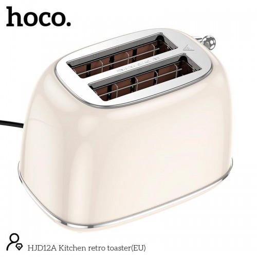 Тостер Hoco Kitchen retro toaster HJD12A |850W, 38mm slot, 6 levels| Milky white