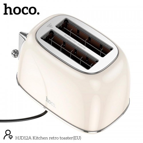 Тостер Hoco Kitchen retro toaster HJD12A |850W, 38mm slot, 6 levels| Milky white