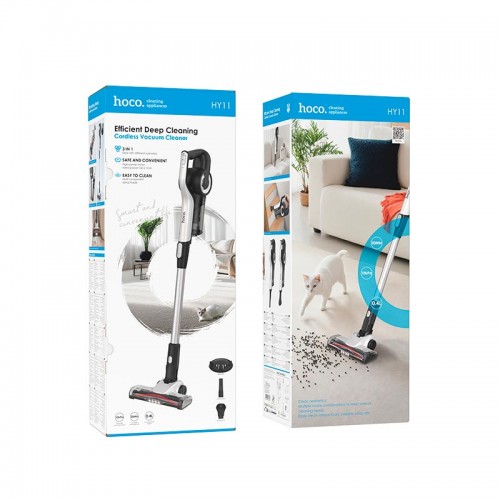 Пилосос Hoco Wireless handheld roller brush Vacuum cleaner HY11 |30min, 10KPa, 0.4l| white