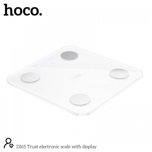 Розумні ваги HOCO Trust electronic scale with display DI65 |0-180kg, BT4.2, Ailink APP| white