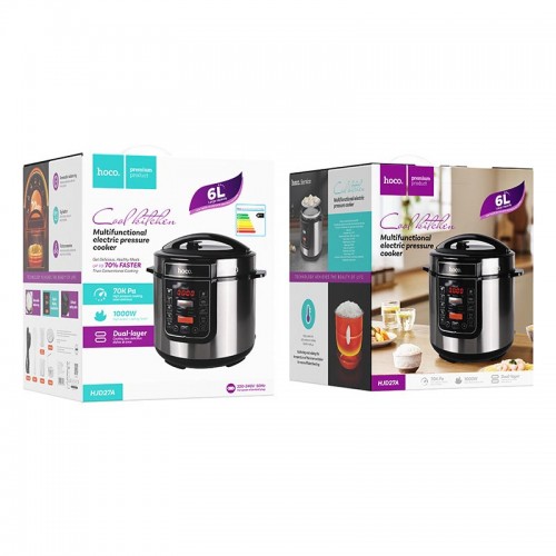 Мультиварка HOCO 6L multifunctional electric pressure cooker HJD27A |70KPa, 1000W| black