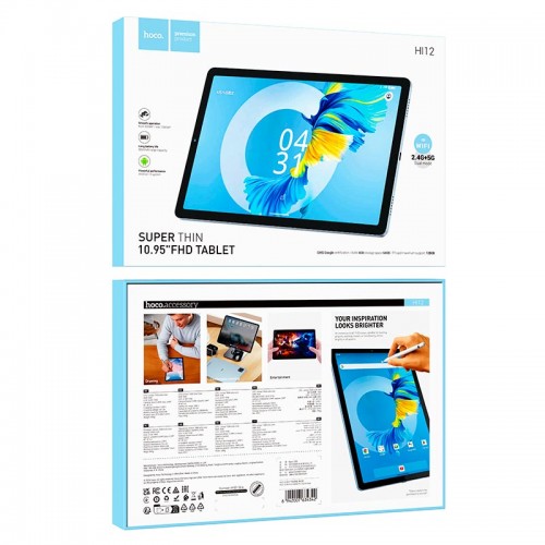 Планшет HOCO Hi12 Tablet PC |10.95" FHD, Android 14, 2.4G/5G, WiFi, 5.0/13.0MP, 4 RAM/64 ROM| blue