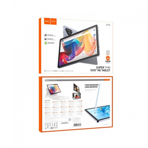 Планшет HOCO HI14 10.95-inch calling tablet PC (Europe Asia and Africa) |4G call, 3+4GB RAM/64GB ROM, 2.4G/5G Wi-Fi| grey