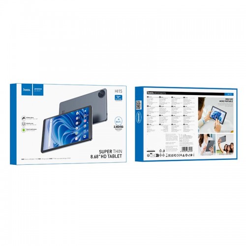 Планшет HOCO HI15 8.68-inch tablet PC з функцією call (Eurasia and Africa) |4GB RAM/64GB ROM, 2.4G/5G Wi-Fi| grey