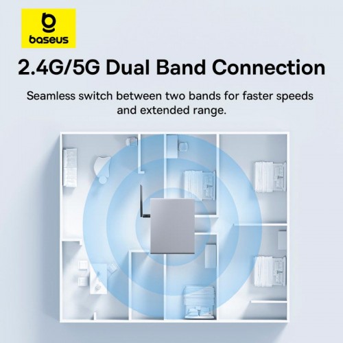 WiFi Adapter Baseus FastJoy Series 650Mbps (B01317600111-02) black