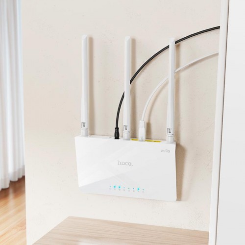 Роутер Hoco WiFi4 wireless router HI30 |2.4GHz, 300Mbps| white