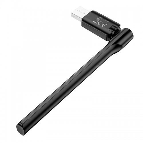 WiFi Adapter HOCO WiFi4 USB external antenna wireless network card HI32 |2.4GHz, 150Mbps, USB2.0| black